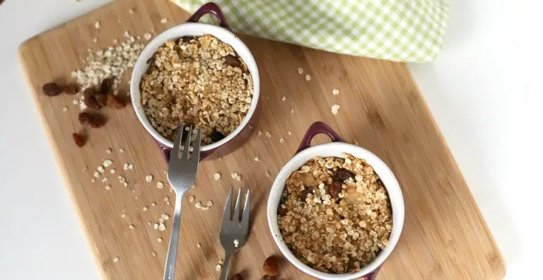 Appeltaart-havermout als ontbijt
