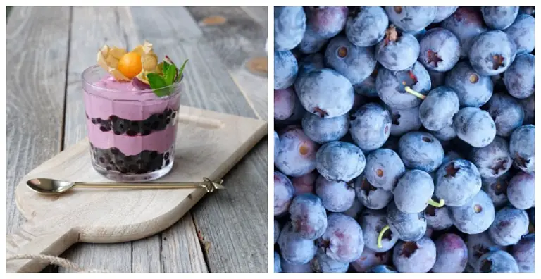 Cashew Parfait van frambozen en blauwe bessen