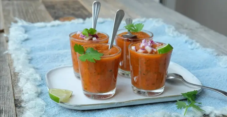 Gazpacho-creme van geroosterde groenten